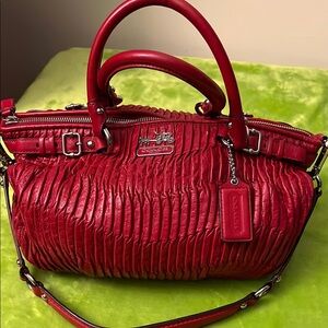 Coach Red Satchel Bag